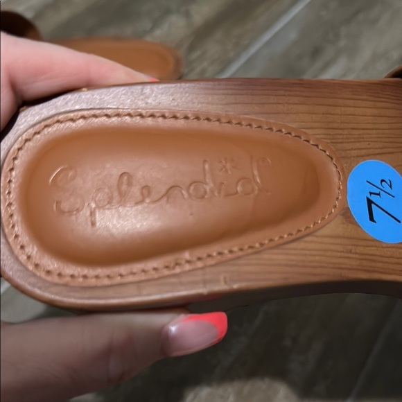 Splendid Brown Leather Mules with Platform Sole - Picture 9 of 9